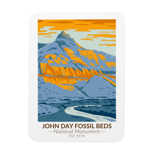 Magnet Flexible John Day Fossil Beds National Monument Oregon (Vertical)
