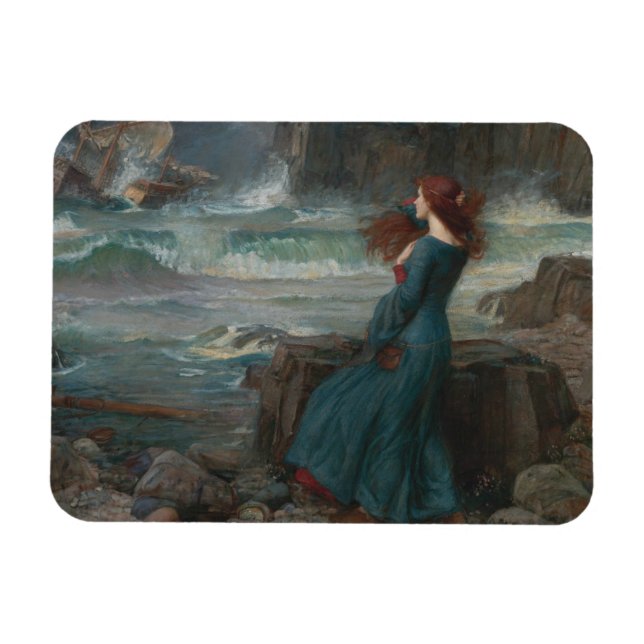 Magnet Flexible John William Waterhouse - Miranda - La tempête (Horizontal)