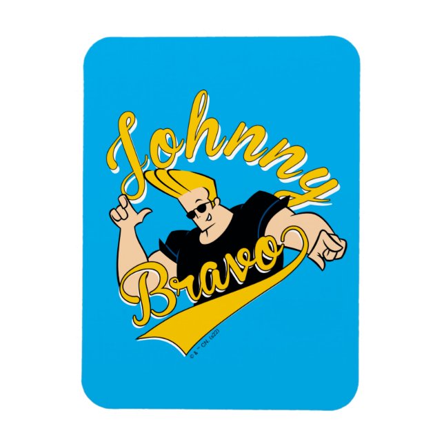Magnet Flexible Johnny Bravo Graphisme sportif (Vertical)