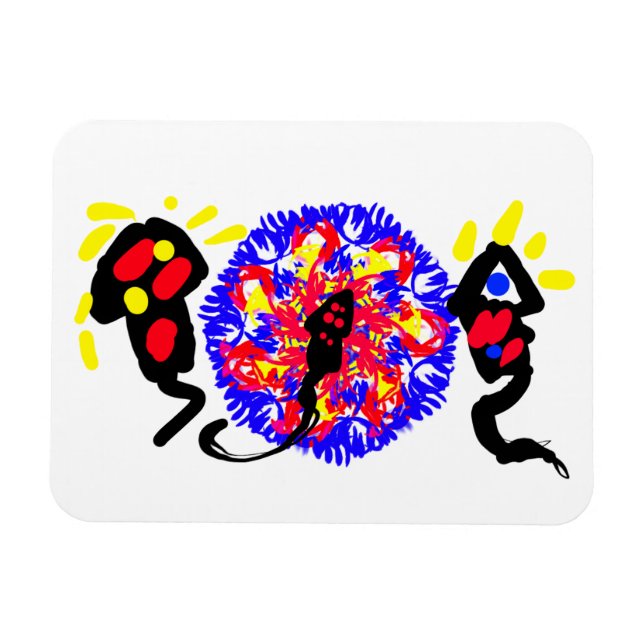 Magnet Flexible Joie des feux d'artifice (Horizontal)