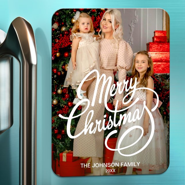 Magnet Flexible Joie jolie photo de famille carte de fin de année  (Créateur téléchargé)