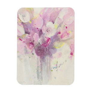 Magnet Flexible Joli au printemps   Bouquet rose doux