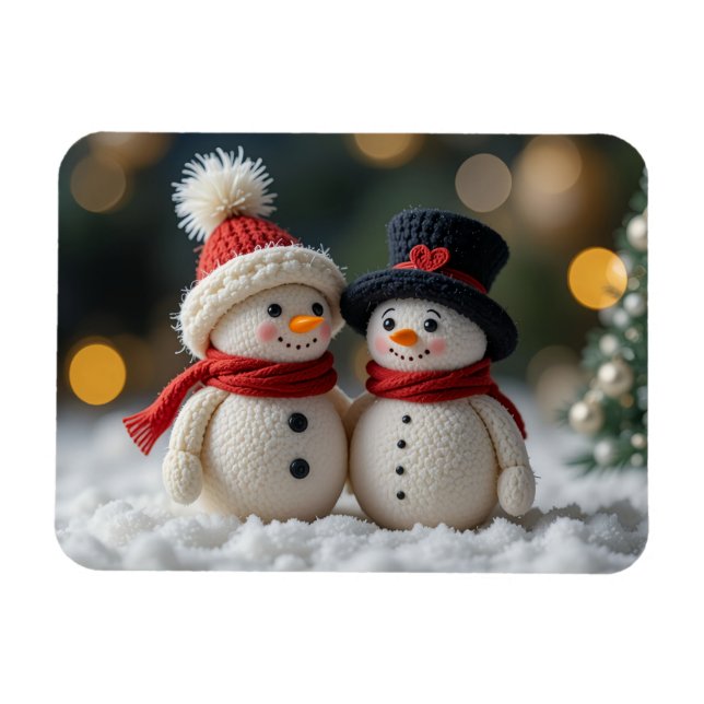 Magnet Flexible joli bonhomme de neige ensemble (Horizontal)