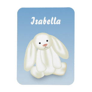 Magnet Flexible Joli Bunny Nom des enfants Monogramme