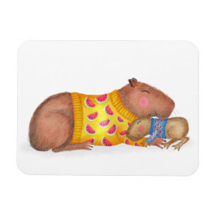 Magnet Flexible Joli capybara et aimant bébé