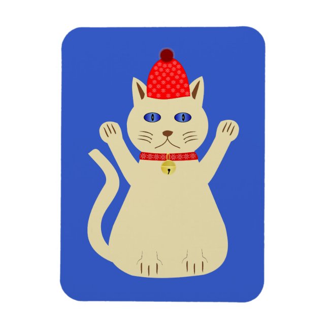 Magnet Flexible Joli chat de Noël (Vertical)