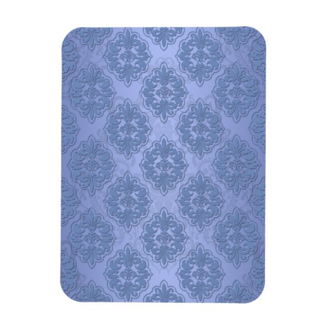 Magnet Flexible Joli Damassé Bleu (Vertical)