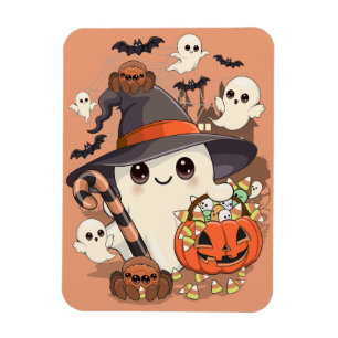 Magnet Flexible Joli fantôme d'Halloween de style Kawaii