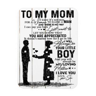 Magnet Flexible Joli Fils À Mon Mère Cadeau Jovely Family Cadeau