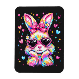 Magnet Flexible Joli Lapin Coquette Tie Dye Pâques