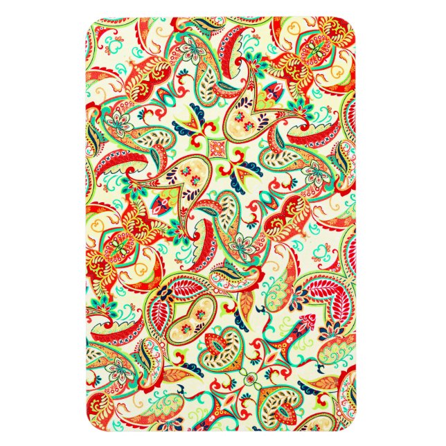 Magnet Flexible Joli motif cachemire coloré (Vertical)