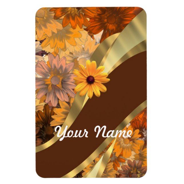 Magnet Flexible Joli motif floral d'automne (Vertical)