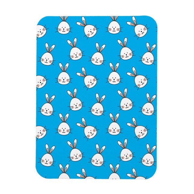 Magnet Flexible Joli Motif lapin blanc de Pâques (Vertical)