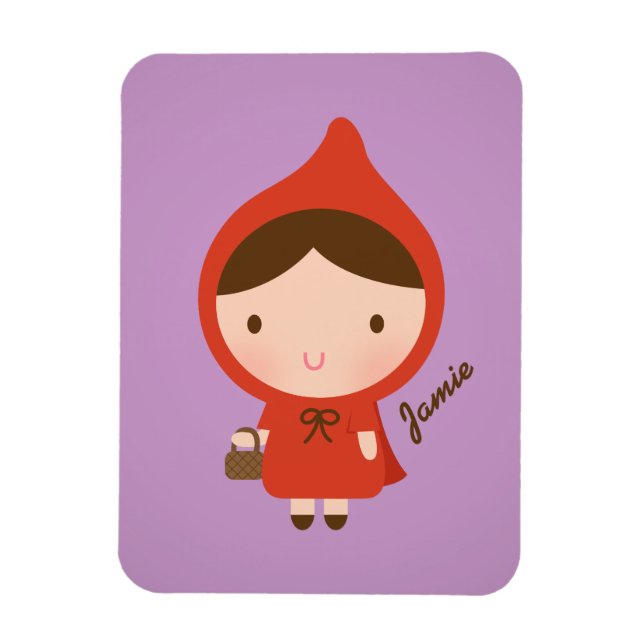 Magnet Flexible Joli Petit Chaperon Rouge Conte de Fées pour Fille (Vertical)