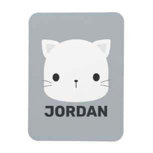 Magnet Flexible Joli petit chat avec nom personnalisé