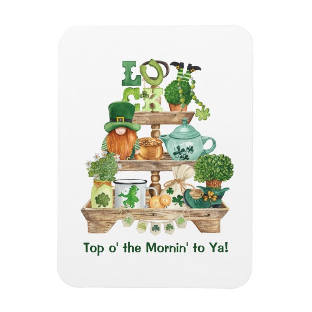 Magnet Flexible Joli Stand irlandais Knickknack Joyeux St Patrick' (Vertical)