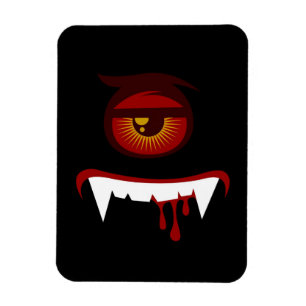 Magnet Flexible Joli visage de monstre de sang