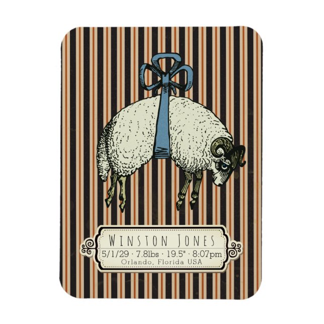 Magnet Flexible Jolie collection de moutons à mâchoiresMC - Info-n (Vertical)