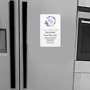 Magnet Flexible Jolie couronne fleurie Invitatiatiatiatia Mariage