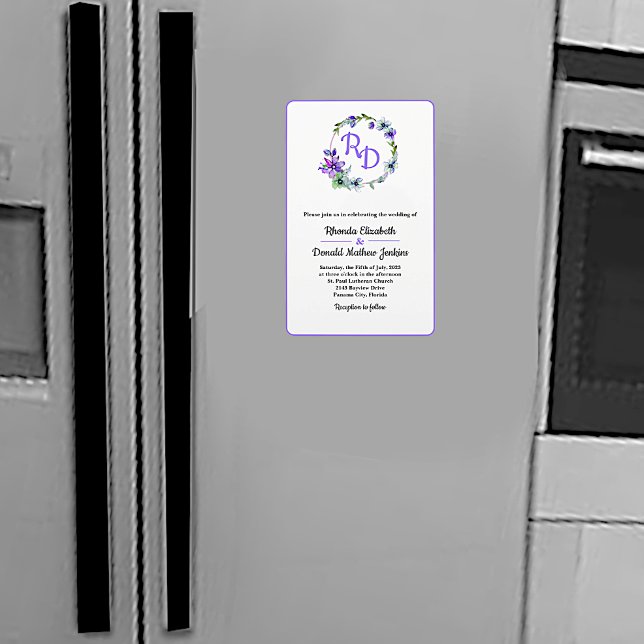 Magnet Flexible Jolie couronne fleurie Invitatiatiatiatia Mariage  (Créateur téléchargé)