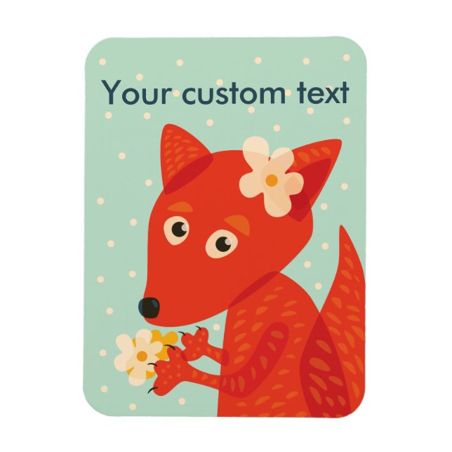 Magnet Flexible Jolie fille Fox Cartoon (Vertical)
