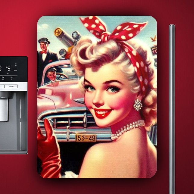 Magnet Flexible Jolie fille Vintage des années 1950 (Créateur téléchargé)