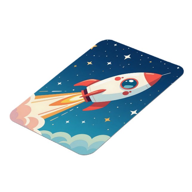 Magnet Flexible Jolie fusée spatiale qui décolle (Côté Gauche)
