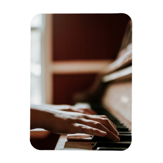 Magnet Flexible Jolie illustration de piano (Vertical)