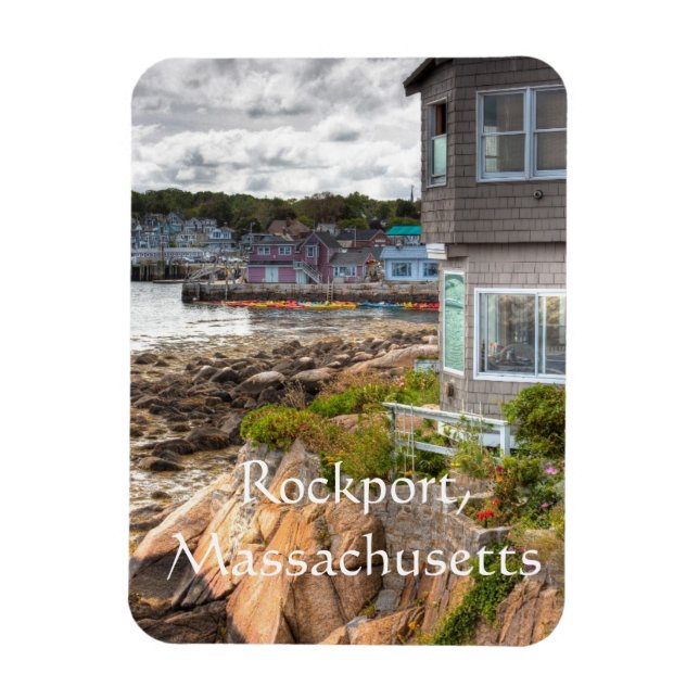 Magnet Flexible Jolie petite maison de plage Rockport, Massachuset (Vertical)