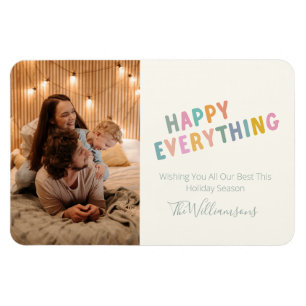 Magnet Flexible Jolie Typographie colorée Happy Everything Photo H