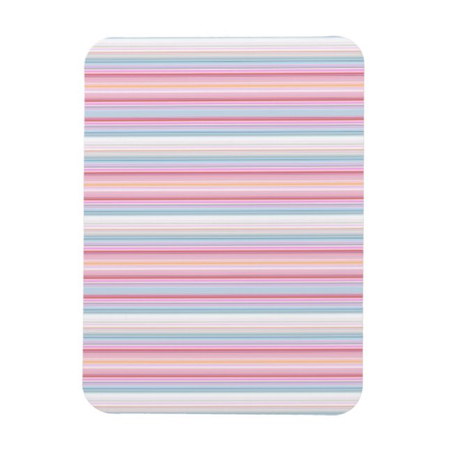 Magnet Flexible Jolies rayures blanches roses  (Vertical)