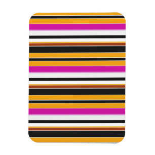 Magnet Flexible Jolies rayures noires orange
