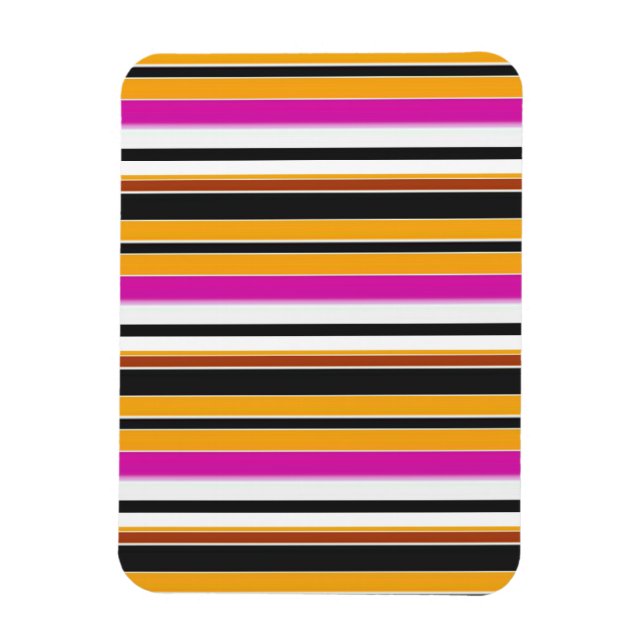 Magnet Flexible Jolies rayures noires orange (Vertical)