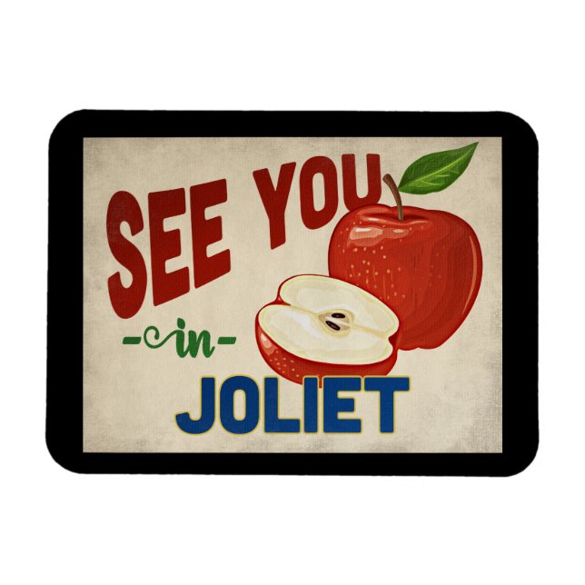 Magnet Flexible Joliet Illinois Apple - Vintage voyage (Horizontal)