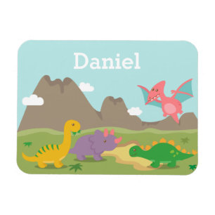 Magnet Flexible Jolis dinosaures colorés pour les petits enfants