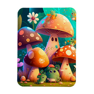 Magnet Flexible Jolis petits champignons verts mignons bébé