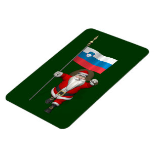 Magnet Flexible Jolly Père Noël visite Slovénie