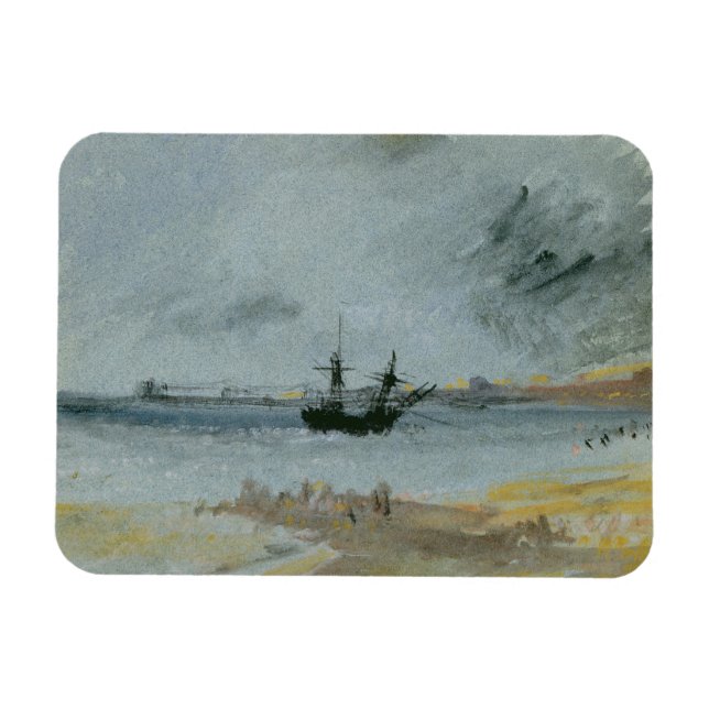 Magnet Flexible Joseph Mallord William Turner | Navire terrestre,  (Horizontal)
