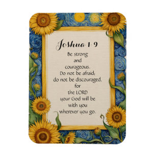 Magnet Flexible Joshua 1:9 NIV Bible Verse Art