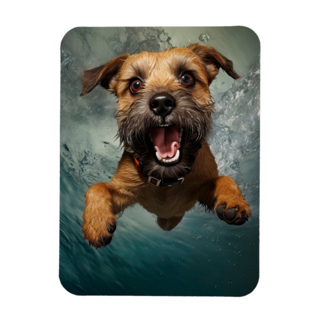 Magnet Flexible Jouer Chien nager Design sous-marin (Vertical)