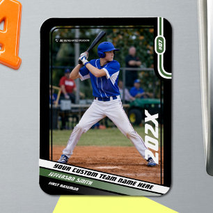 Magnet Flexible Joueur de baseball personnalisé vert