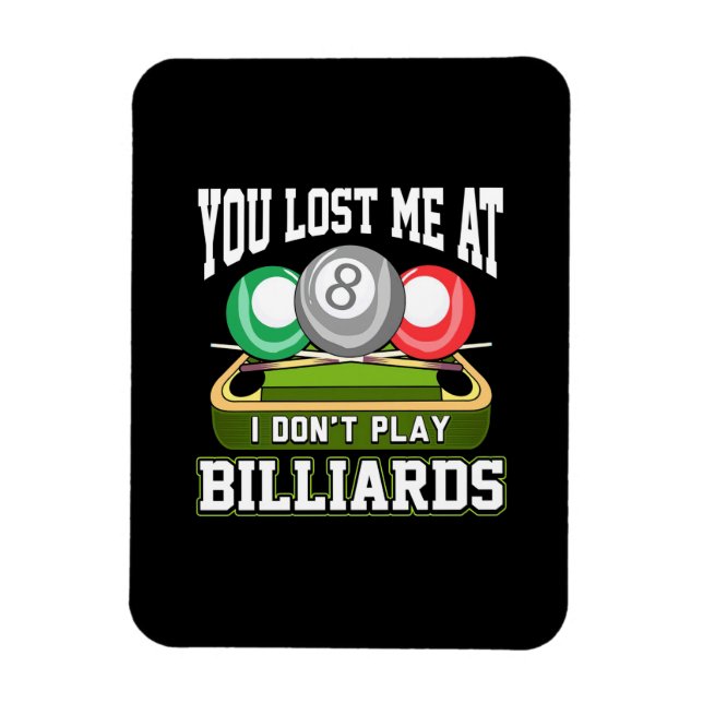Magnet Flexible Joueur de billard | Vous M'Avez Perdue Au Billard (Vertical)