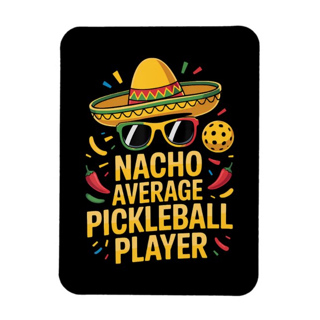 Magnet Flexible Joueur de pickleball moyen nacho (Vertical)