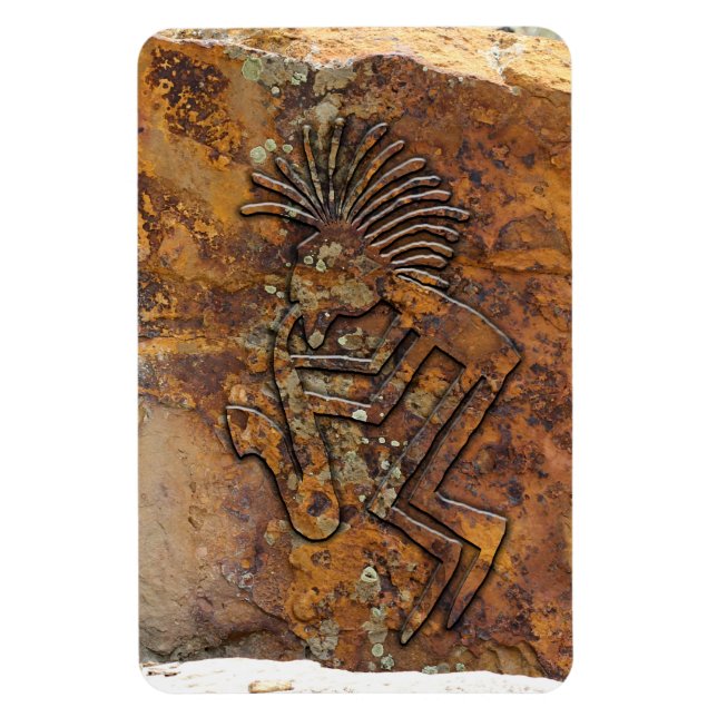 Magnet Flexible Joueur de saxaphone Kokopelli Petroglyphe (Vertical)