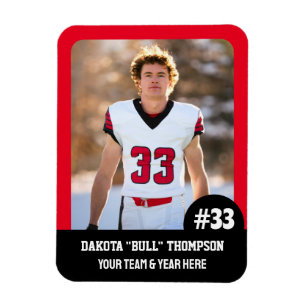 Magnet Flexible Joueur d'équipe sportive (3 po x 4 po)