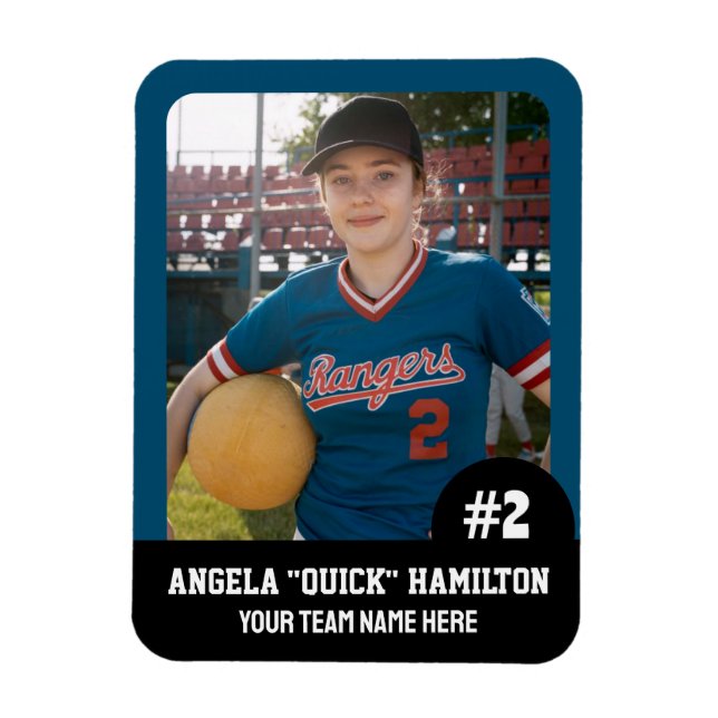 Magnet Flexible Joueur d'équipe sportive (3 po x 4 po) (Vertical)