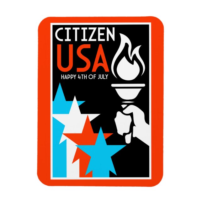 Magnet Flexible Jour de l'indépendance américaine (Vertical)