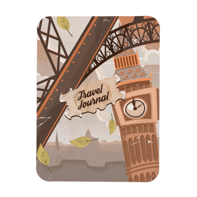Magnet Flexible Journal de voyage. (Vertical)