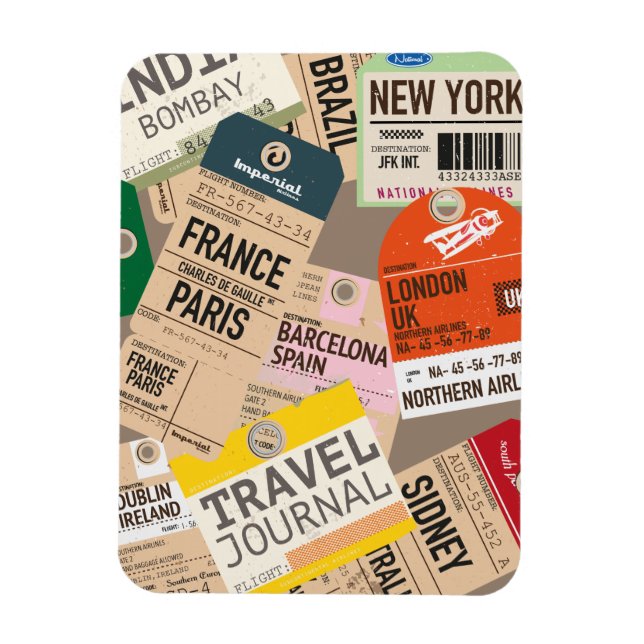Magnet Flexible Journal des voyages. (Vertical)
