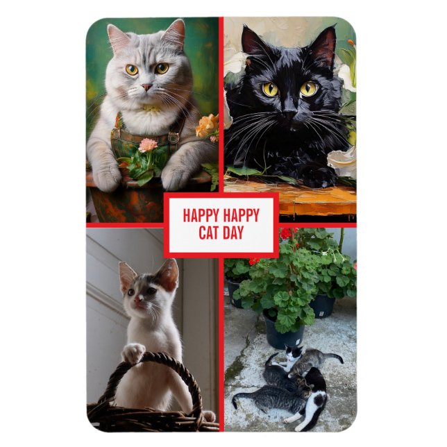 Magnet Flexible journee du chat  (Vertical)